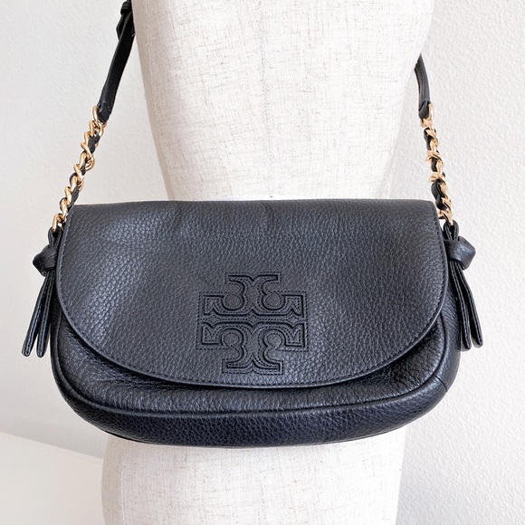 Black Leather Crossbody Bag - Picture 2 of 6